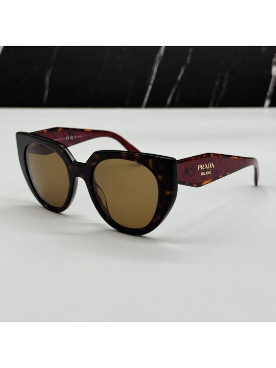 Prada PR14WS 2AU5Y1 Havana Brown Burgundy Women Sunglasses Authentic NEW main image 4